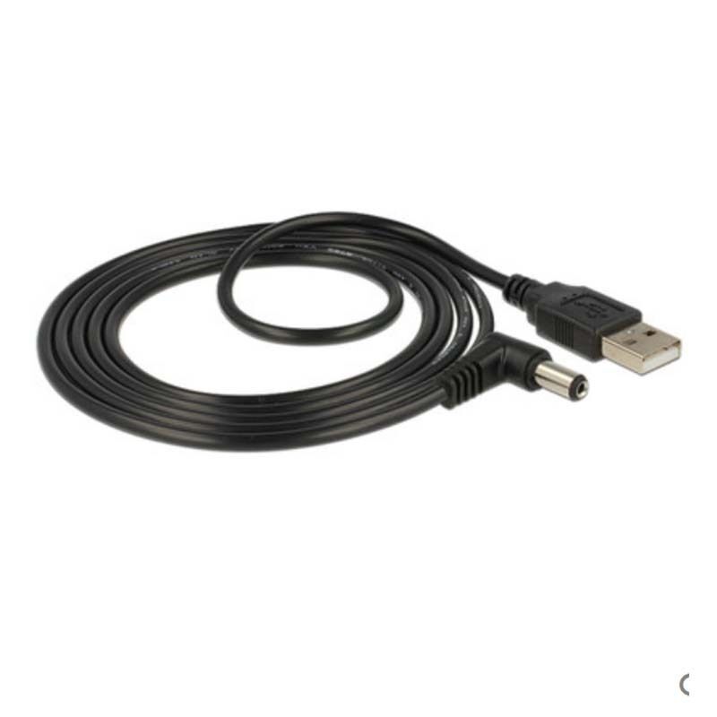10pcs 90 angle PC Laptop USB Male to 5V DC 5.5mm x 2.1mm Barrel  Power Cable