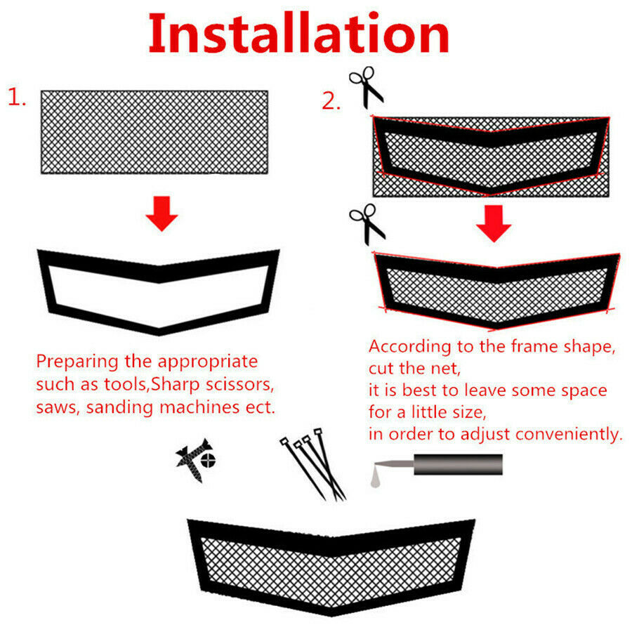 100Ã—33cm Intercooler Radiator Engine Bay Protector Car Rhombus Tuning Grill
