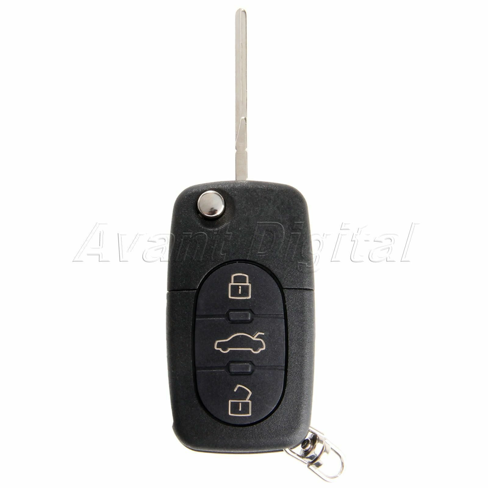 Black 3 Button Flip Remote Key Fob Blade Case Shell For  TT A2 A3 A4 A6 A8
