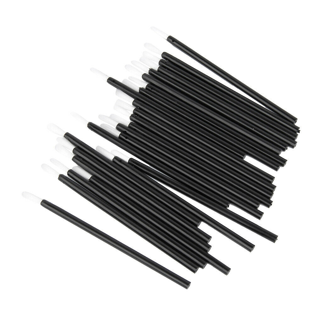 25 Pack Angled Nylon Lipstick Lip Gloss Brushes Cosmetic Set for Travel