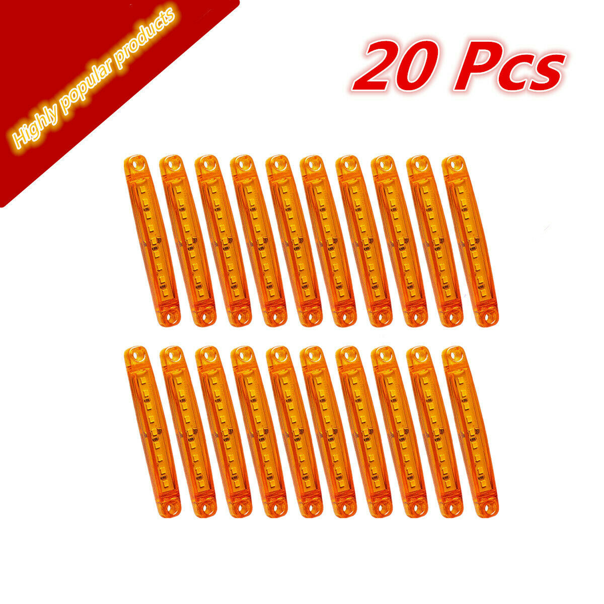20 Pcs Amber 9 SMD Truck Lights Led Side Car Truck Bus Marker Light Waterproof