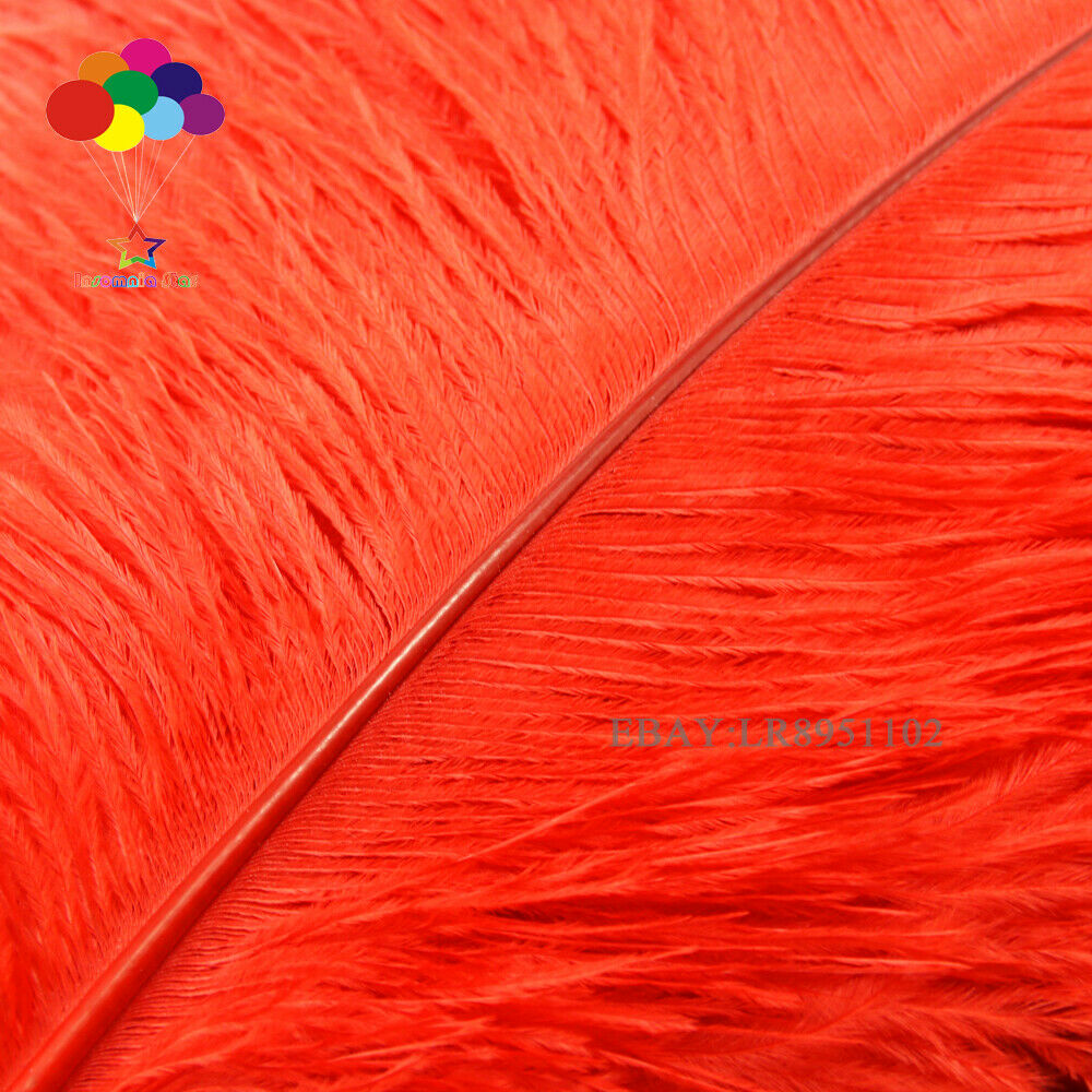 50 pcs Count of 25-30 cm Decorate Feathers Elegant Weddings Red part decoration