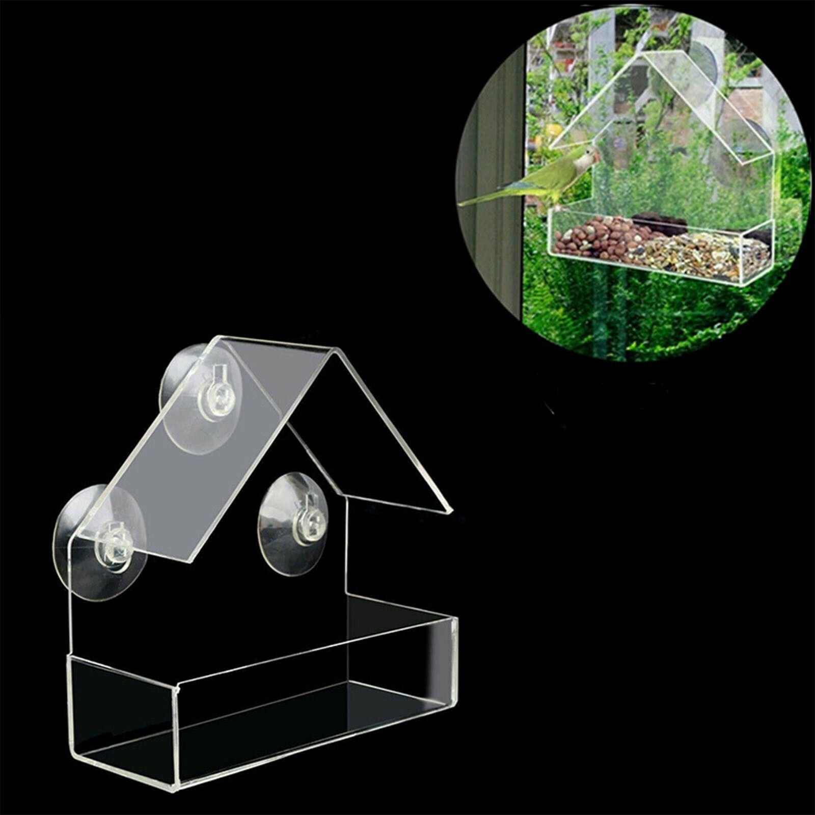 Outdoor Bird Feeder Garden Bird Feeding Acrylic Yard Decoration Windbreak Ball