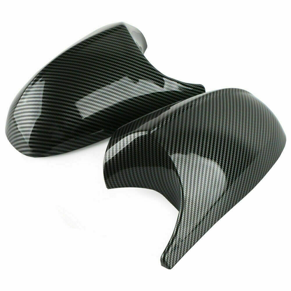 Pair Left&Right Carbon Fiber Mirror Cap Cover Fit For E90 E91 E92 E93 LCI 08-13