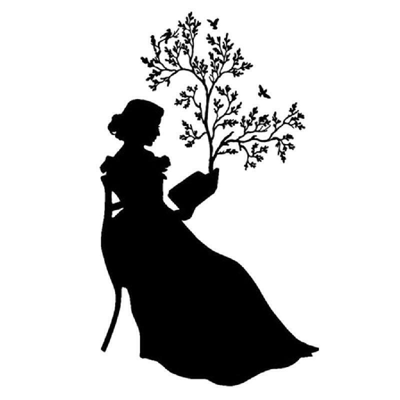 Reading Girl Metal Cutting Dies Stencil Scrapbooking DIY Album Stamp Paper