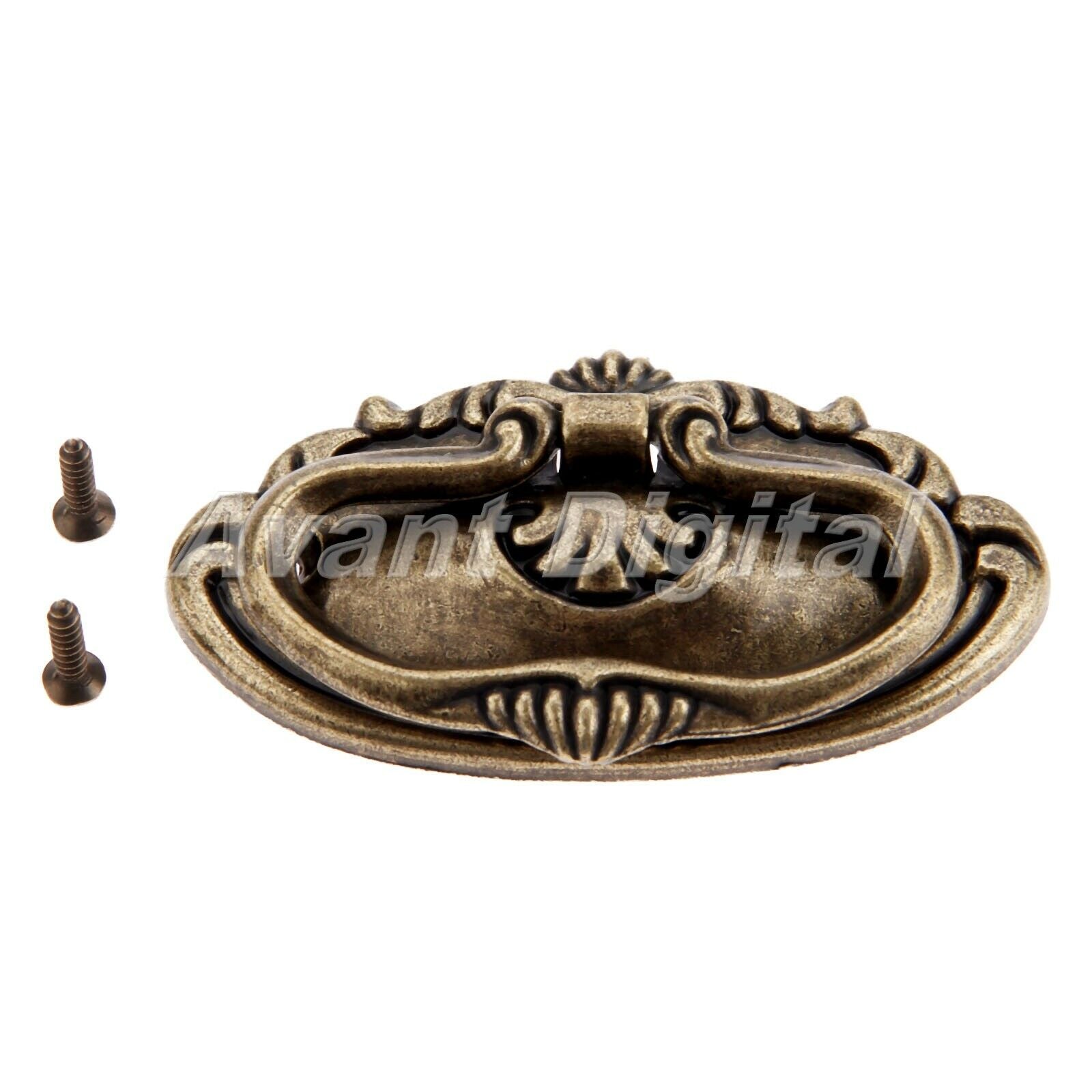 78*43mm Retro Jewelry Box Bookcase Door Pull Handle Ring Drawer Cabinet Knob