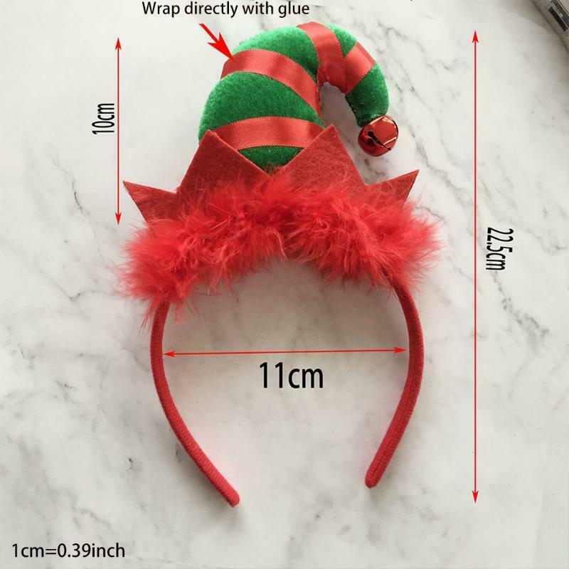 Christmas Elf Hair Bands Feather Elf Hat Headband Novelty Holiday Party Favor