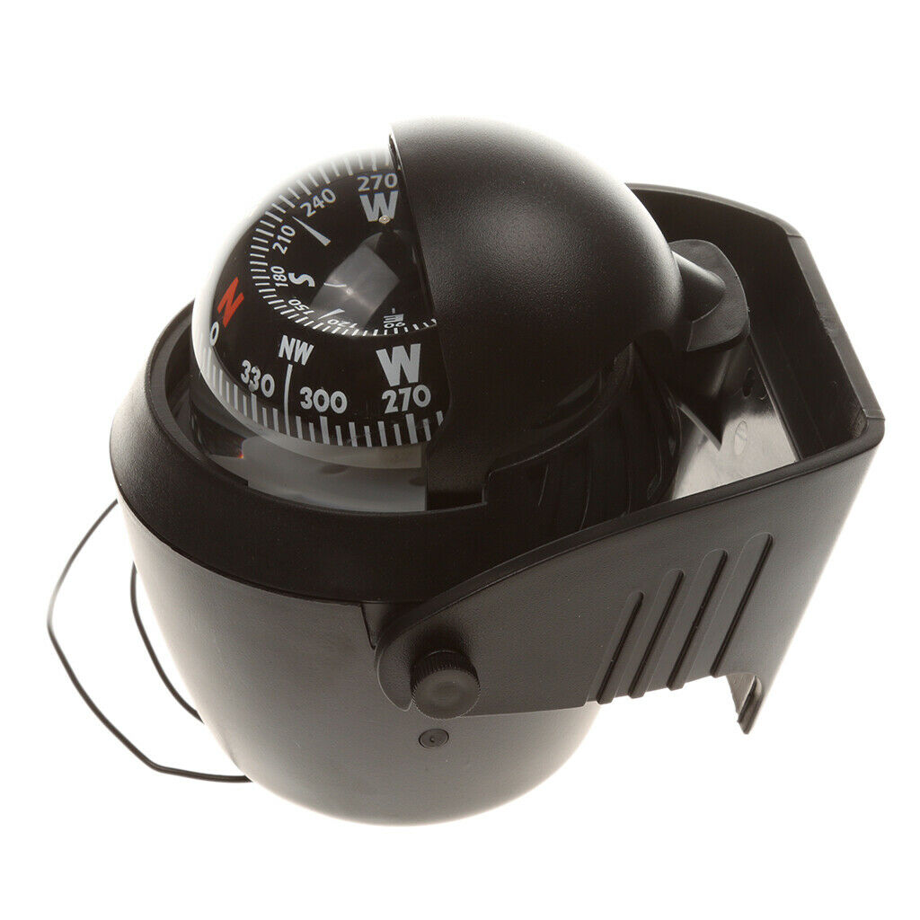 New Car Boat Truck Navigation Compass Universe Ball Black 12V LED