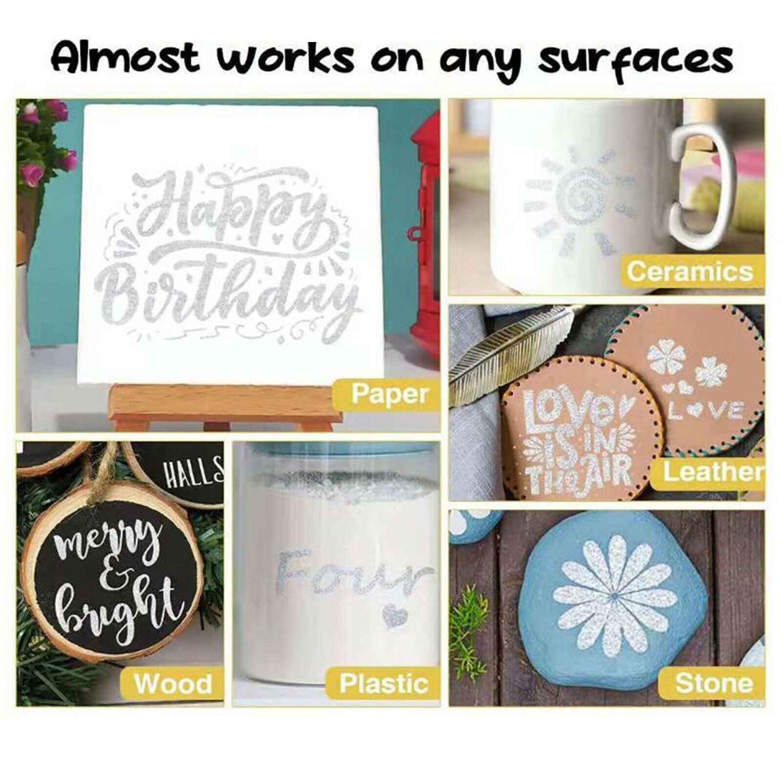 Paint Markers Pens Paint Pen,Waterproof Marker for Plastic Canvas Mugs