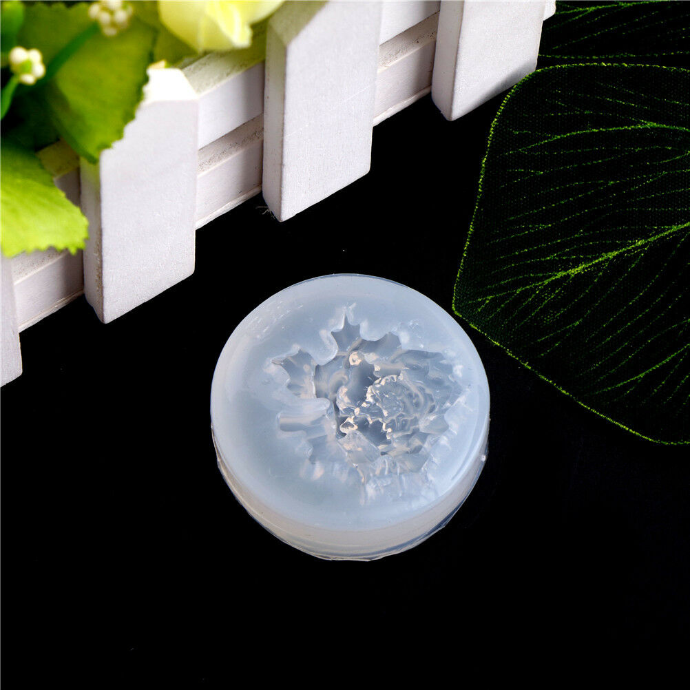 Transprent Flower Bloom Rose Shape Silicone Fondant Soap Cake Mold Baking.l8