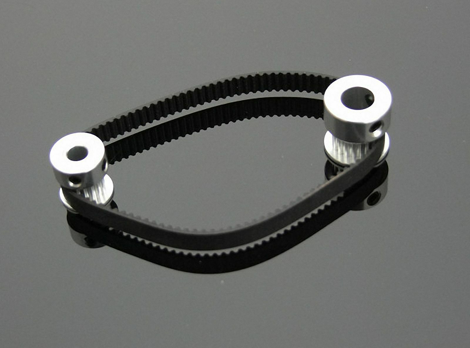 2 pcsTiming Pulleys (bore 5mm) + B300MXL Timing Belt Set for RepRap Prusa Mendel