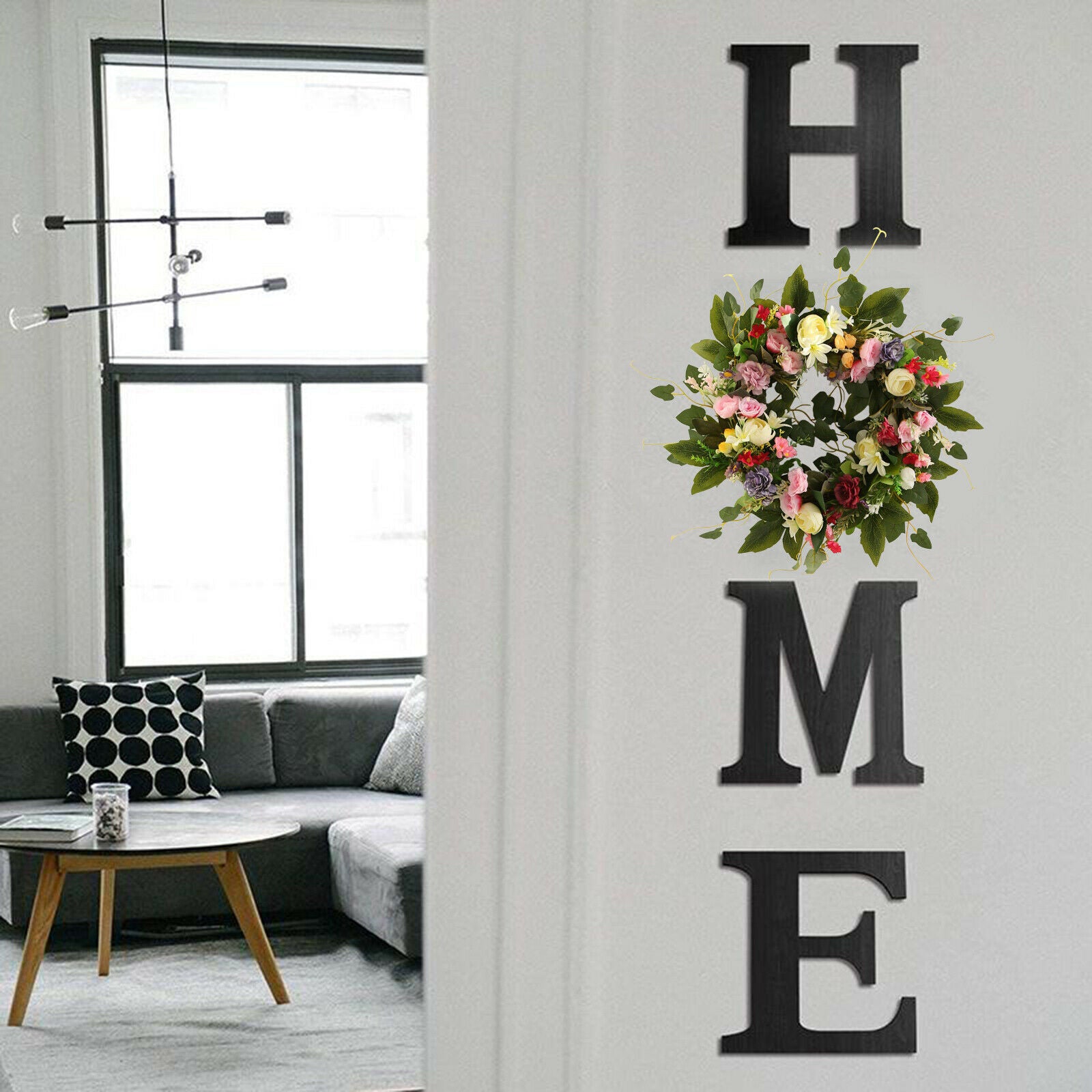Faux Flower Wreath Garland Door Hanging Garland Wedding Office Decor