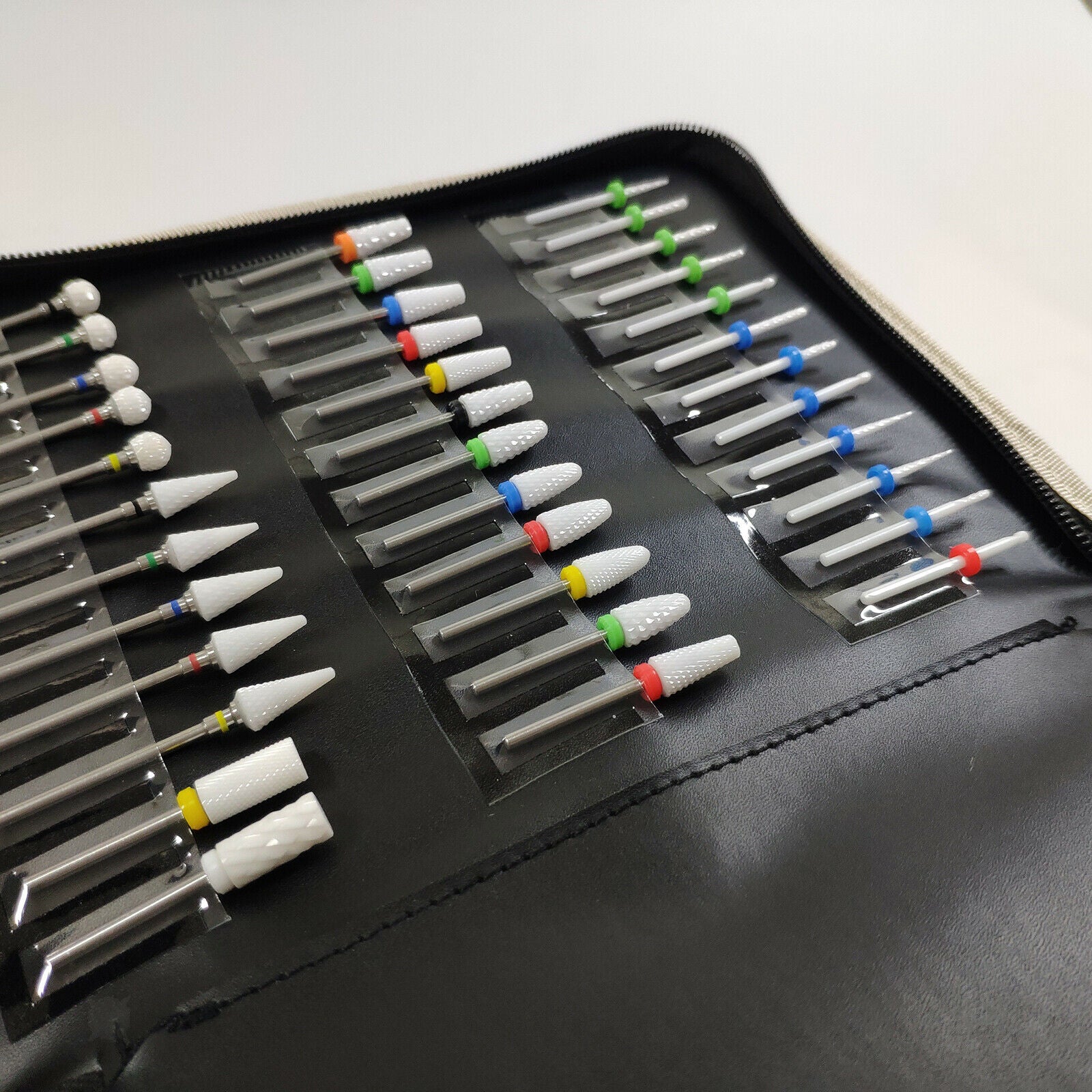 Dust Proof Foldable Nail Drill Bits Holder Storage Bag Compact Professional