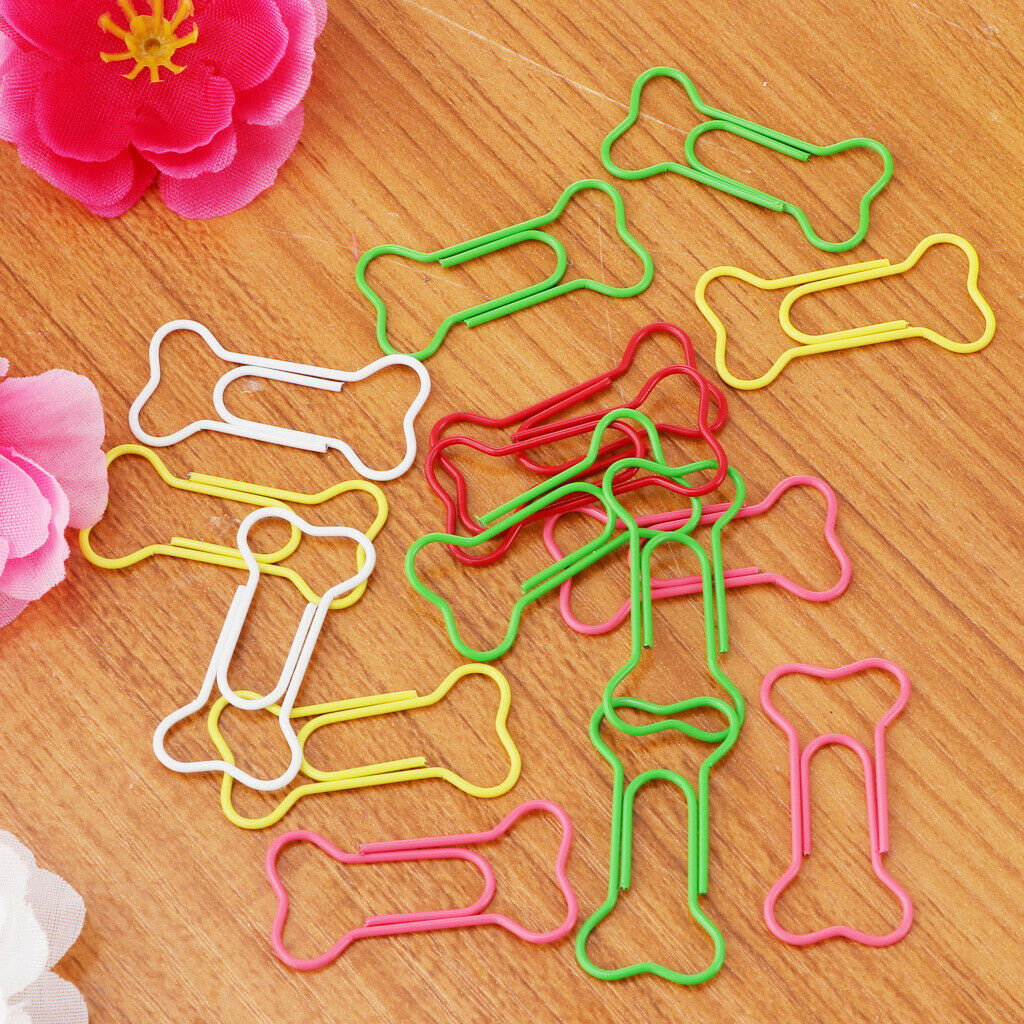 50 Piece/set Metal Bone Shape Paper Clips Scrapbooking Photo Album Envelope