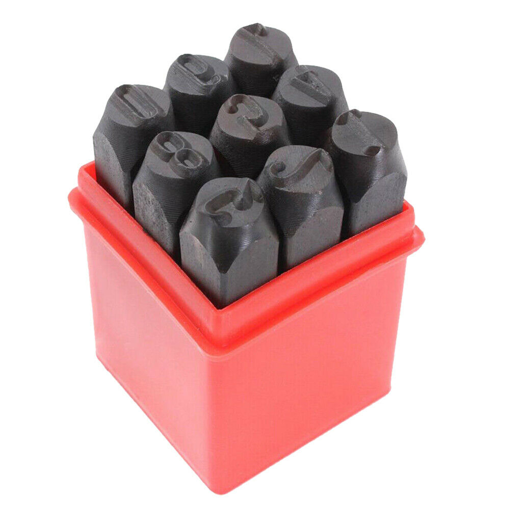 12.5mm Marking Stamps Steel Hand Metal Punch Number Die Tool Craft in Case