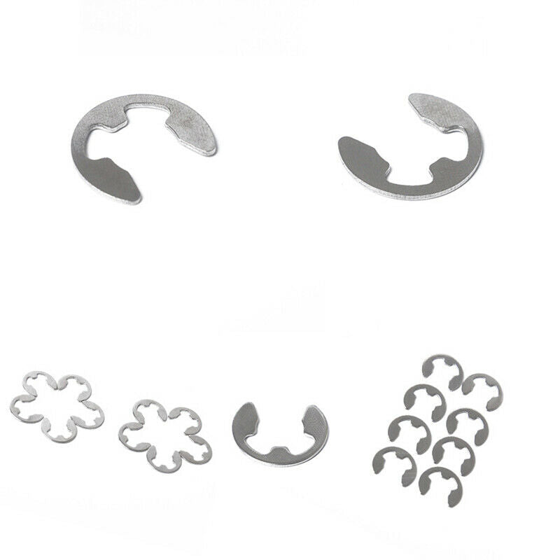 Open Retaining Ring Stainless Steel E-Shaped Snap Ring Combination Set 120 Pcs