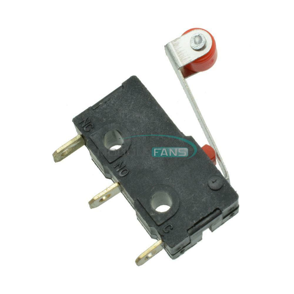 10Pcs Micro Roller Lever Arm Normally Open Close Limit Switch KW12-3 New