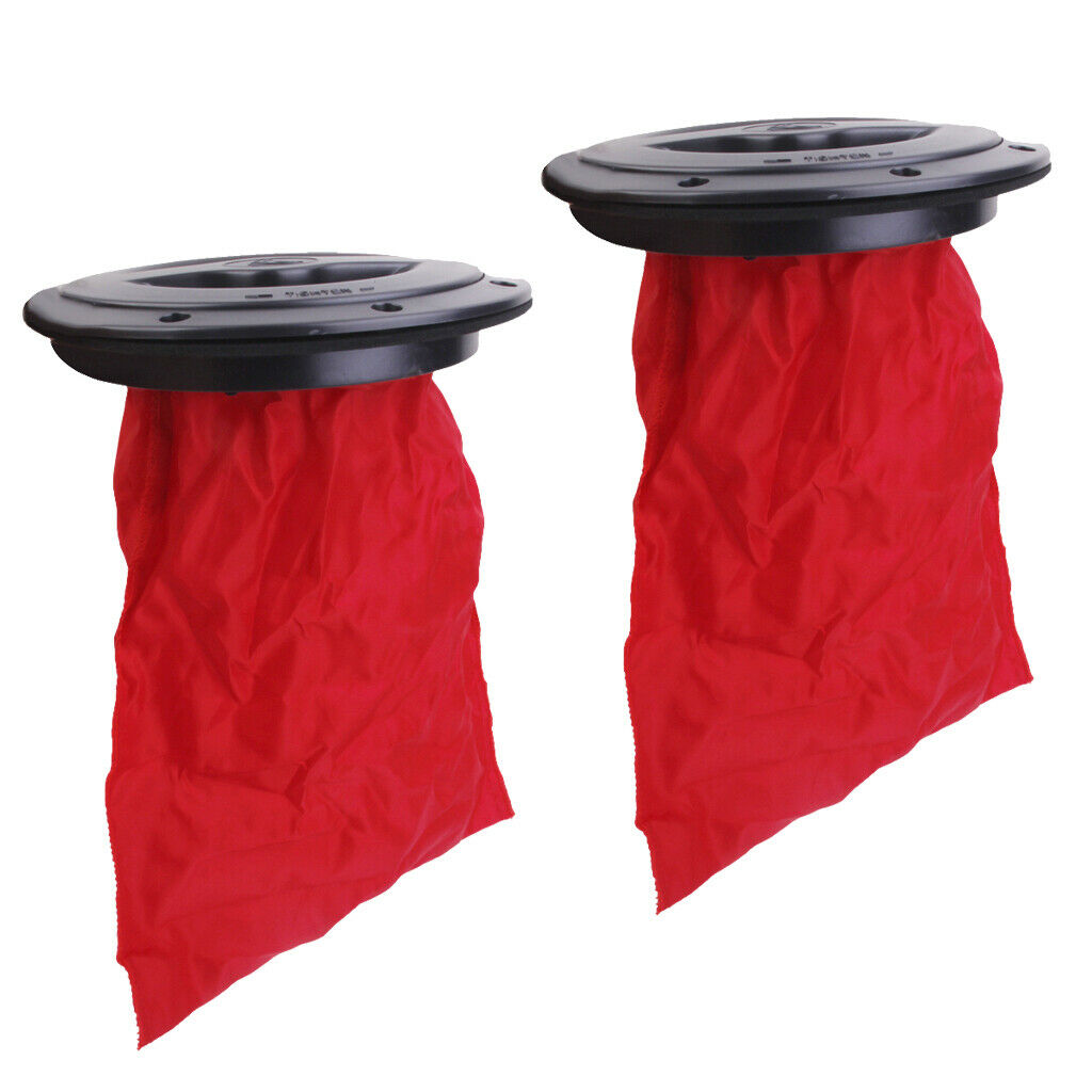 2pcs 6 Inch Pull Out Hatch Cover Deck Plate & Waterproof Bag For Kayak Canoe