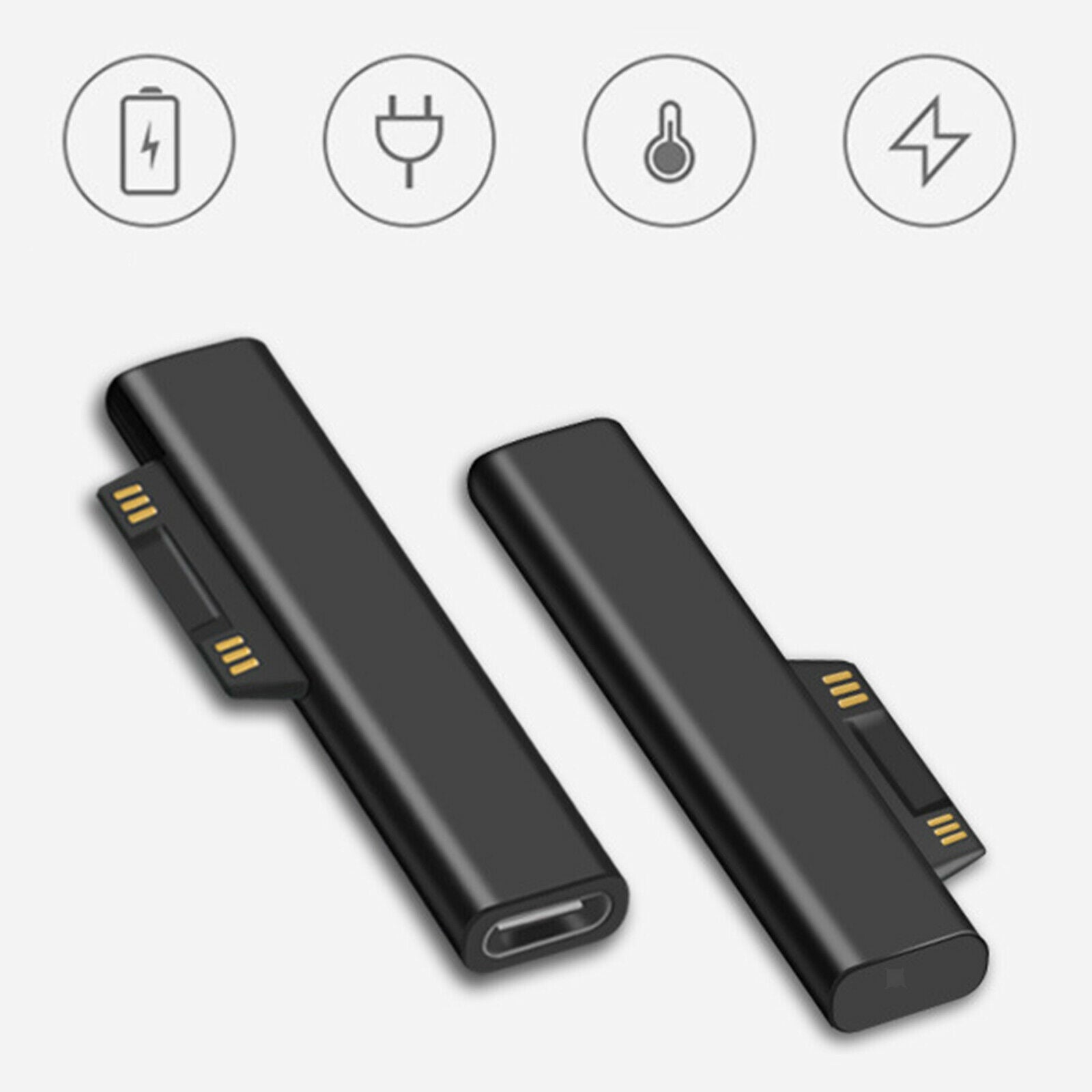 USB 3.1 Charging Adapters for Microsoft Surface Pro Works with 3A USB-C Cable