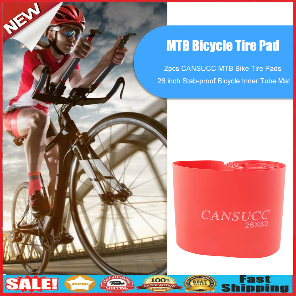 2pcs CANSUCC MTB Bike Tire Pads 26 inch Stab-proof Bicycle Inner Tube Mat @