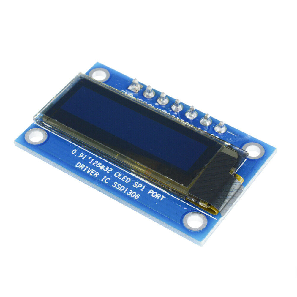 0.91in SPI White OLED LCD Display Module SSD1306 for Arduino STM32 7Pin DC3.3-5V