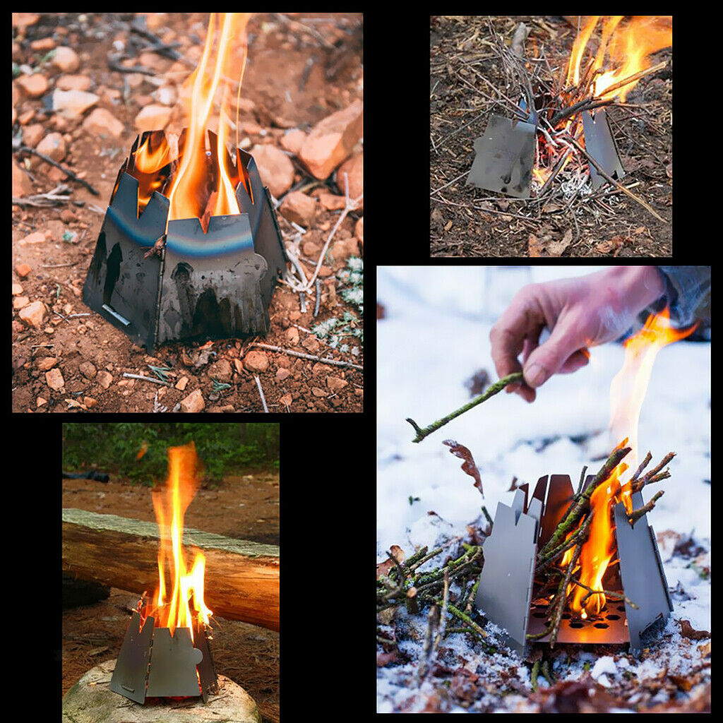 Camp Stove Kit Wood Burning Stove Portable Camping Stove Backpacking Cooking
