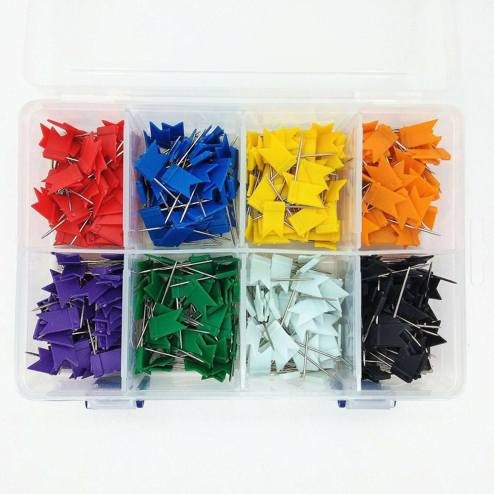 400pcs Flag Push Pin Travel Thumb Tack Home Office Decorative Map Tacks