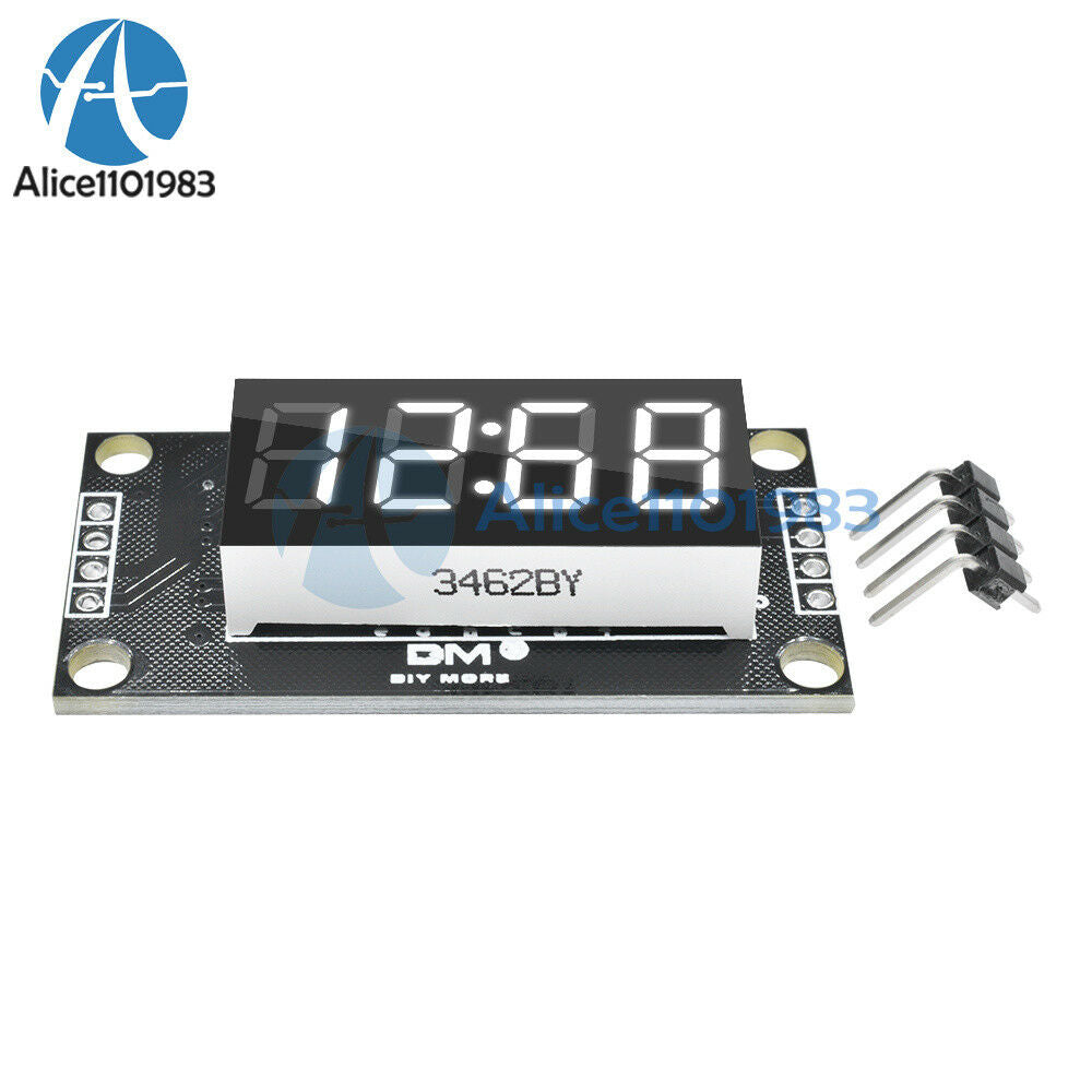 White TM1637 0.36" inch 7-Segment 4-Digit LED Display Clock LED Tube Module