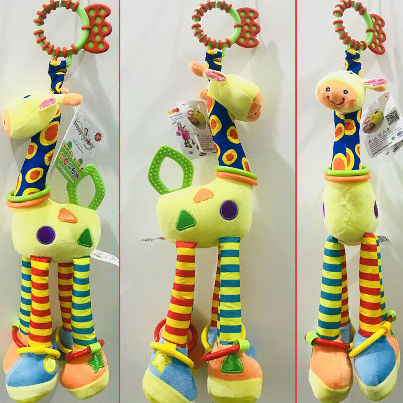 Infant Toys Soft Giraffe Animal Handbells Baby Development Newborn Baby RattFCA