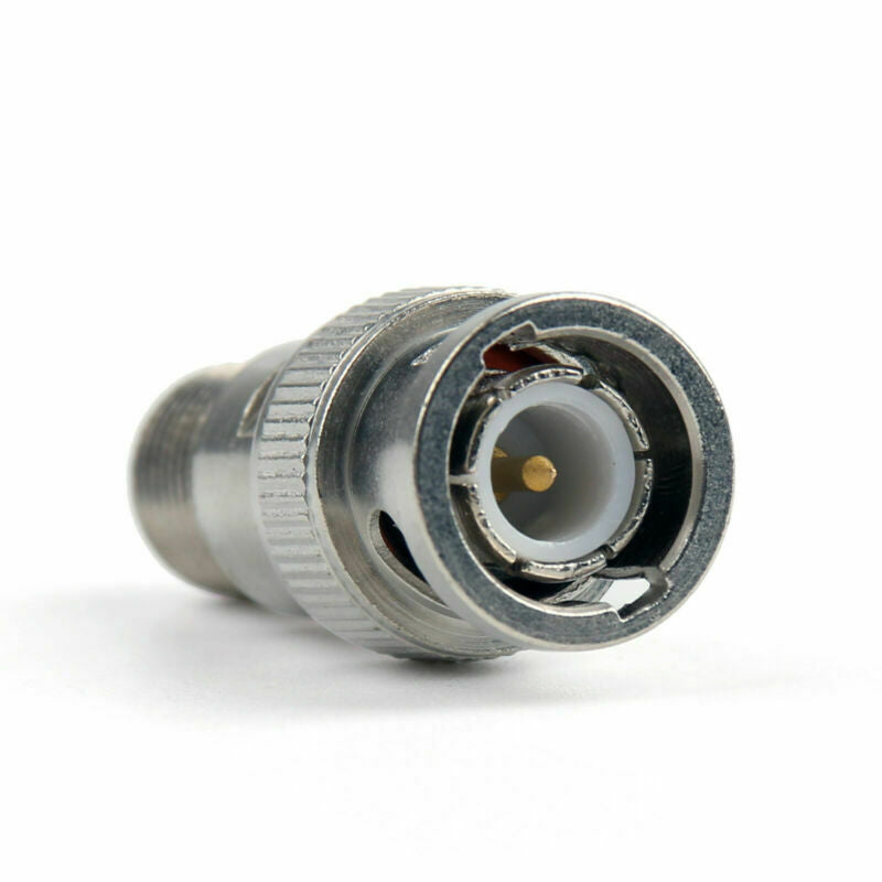 10x Adapter BNC Plug Male To F TV Female Jack RF Connector Straight M/F  AT2