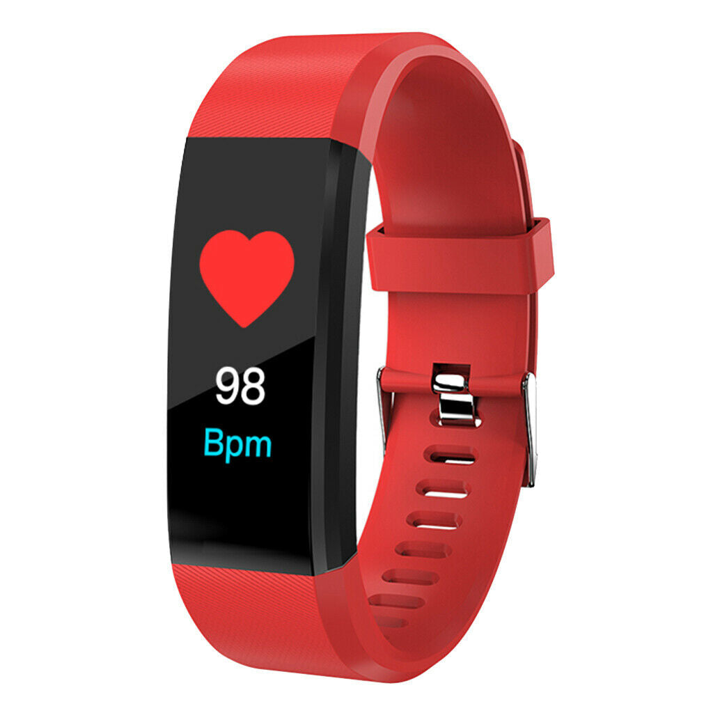 0.96inch 115Plus Sport Bluetooth 4.0 Blood Pressure Smart Watch  red