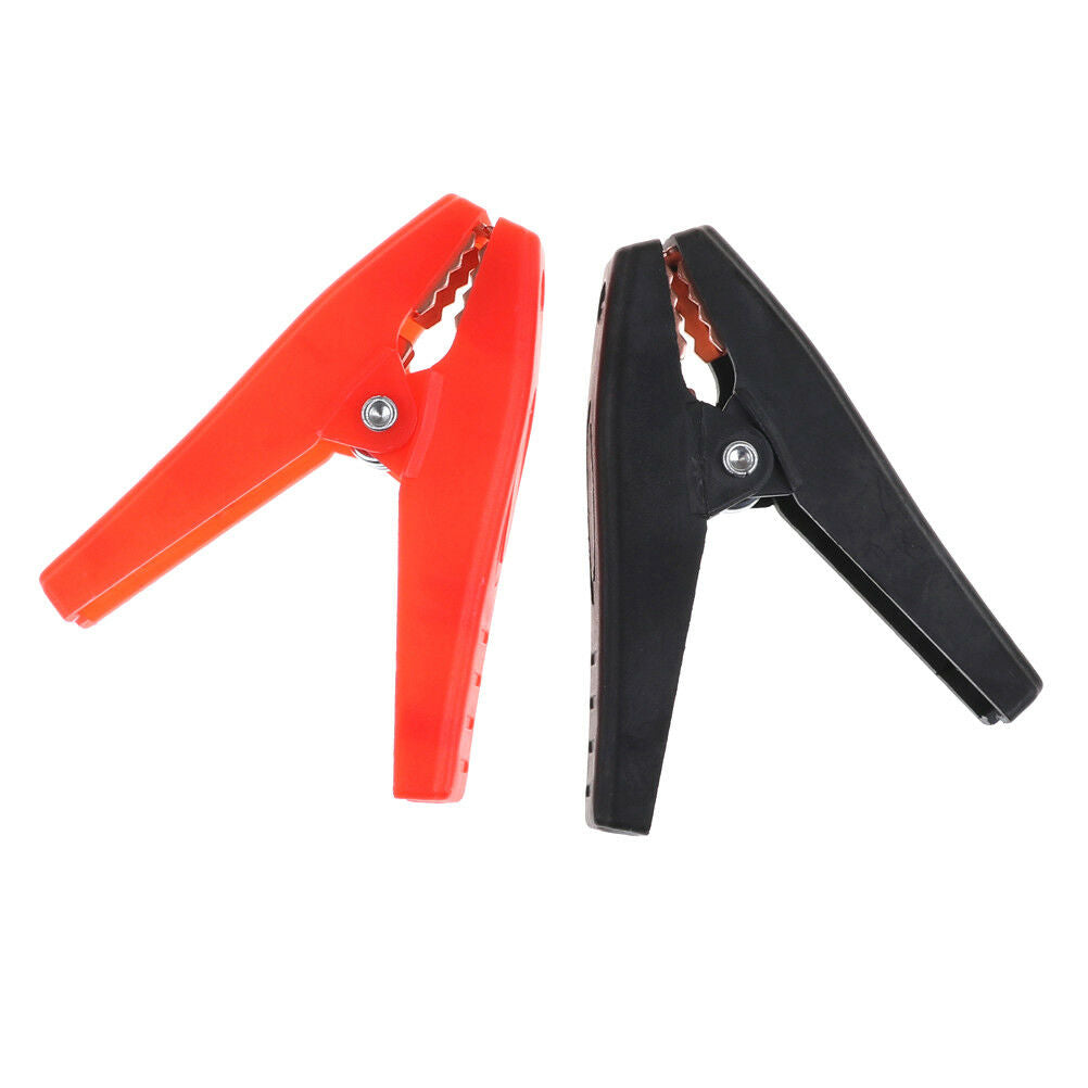 2x 90mm 100A Plastic Alligator Clips Car Battery Clamps Connecter Red&Blac.l8