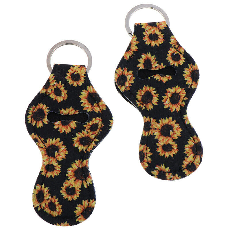 1PC Neoprene Sunflower Keychain Lipstick Holder The Best Gift for Birthday Pb