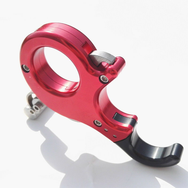 Archery Release Aids 3 or 4 Finger Grip Compound Bow Thumb Caliper Trigger Red