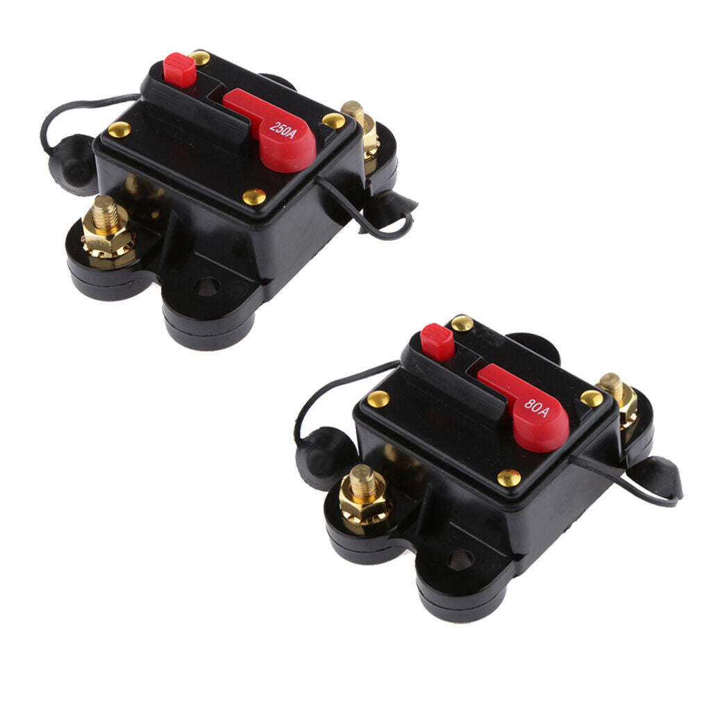 Mini Manual Reset Circuit Breaker 12v 24v Car Auto Boat Audio Fuse Holder
