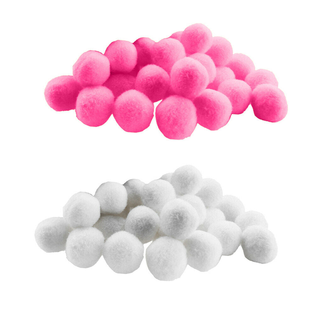 Bulk 200x Soft Pompom Balls Plush Crafts Pom Poms Kids DIY Party Decors