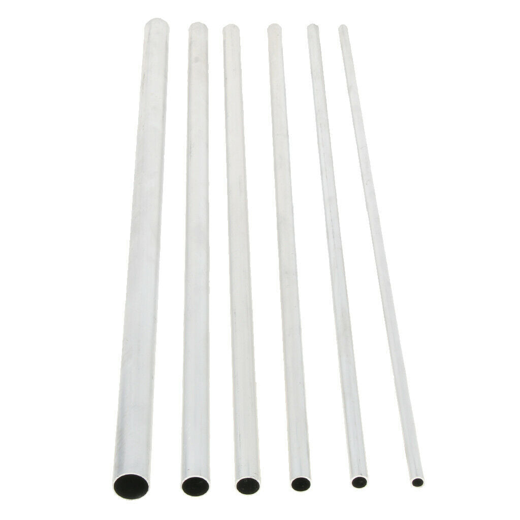 3X 50cm x 6063 Aluminium Alloy Round Tube Pipe Pole Hollow Shaft OD.  8mm