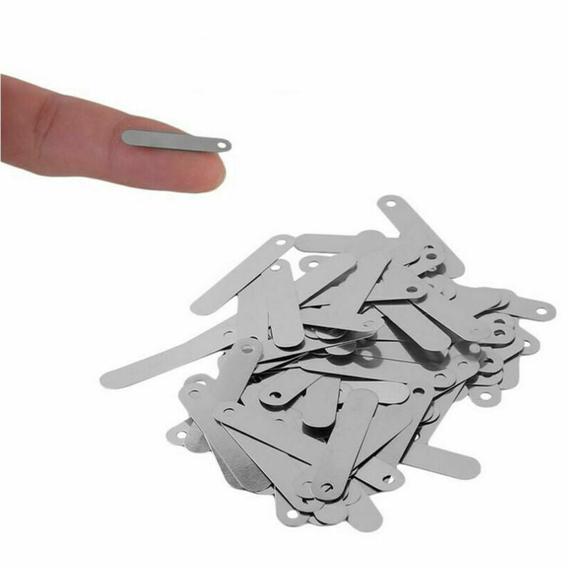 100pcs Nickel Solder Tab For  14500 Sub C Rechargeable Battery 2.5x0.5cm