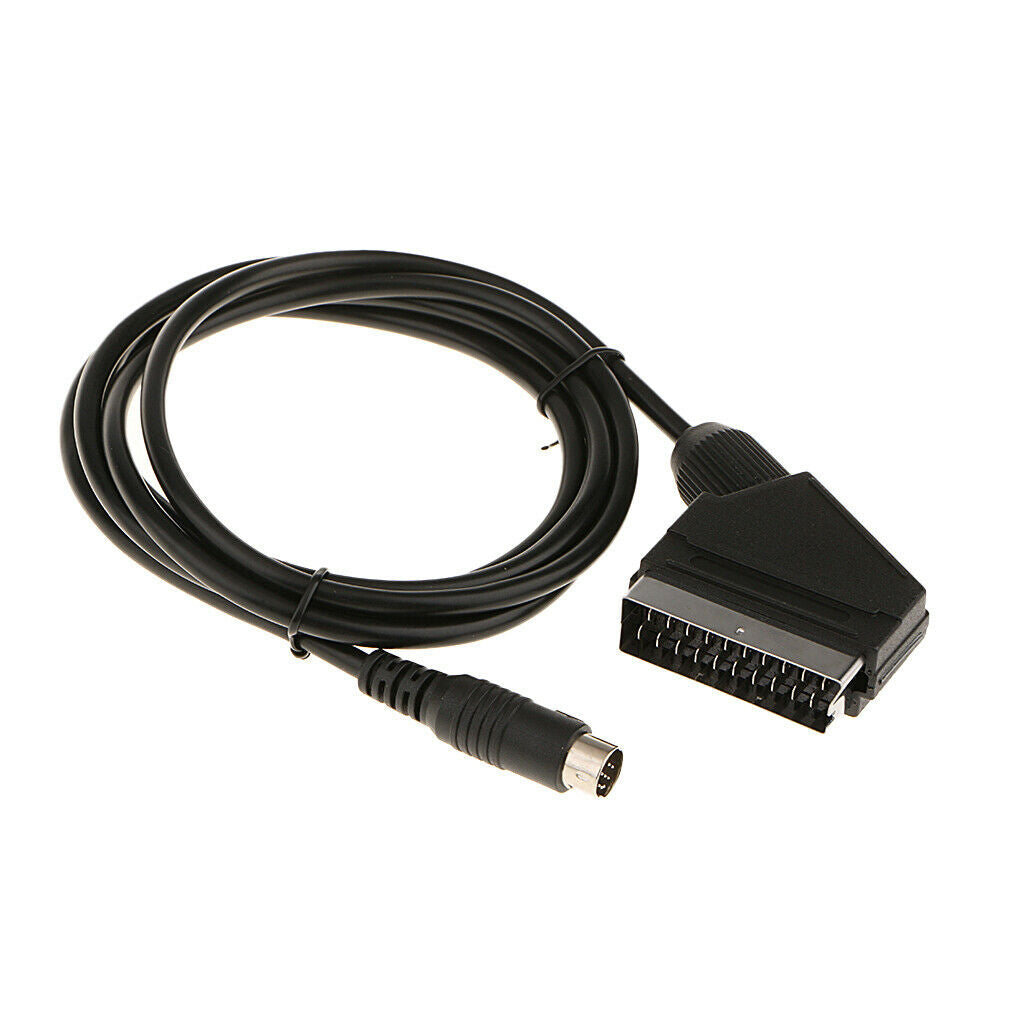 1.8m RGB Scart Cable AV Cord Stereo TV Lead for Sega Saturn   Game Consoles