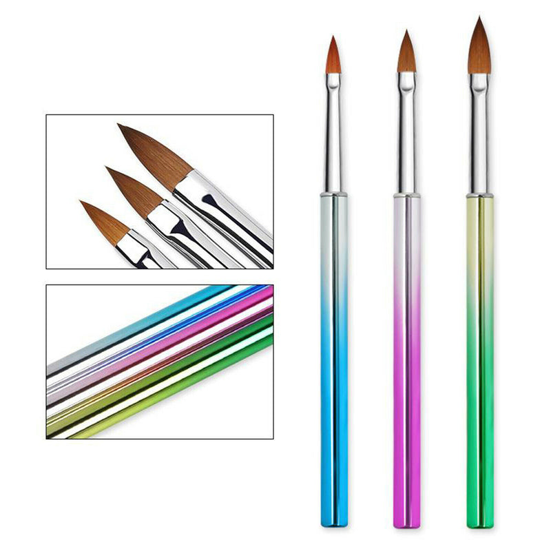 3pcs Nail Art Brush Set Nail Painting Brushes Nail Drawing Pen Nail Arts DIY