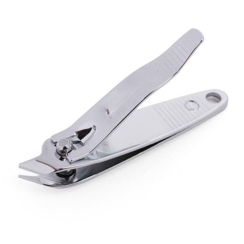 2PCS Stainless Steel Slanted Edge Nail Cutting Clippers Pedicure Manicure Tool