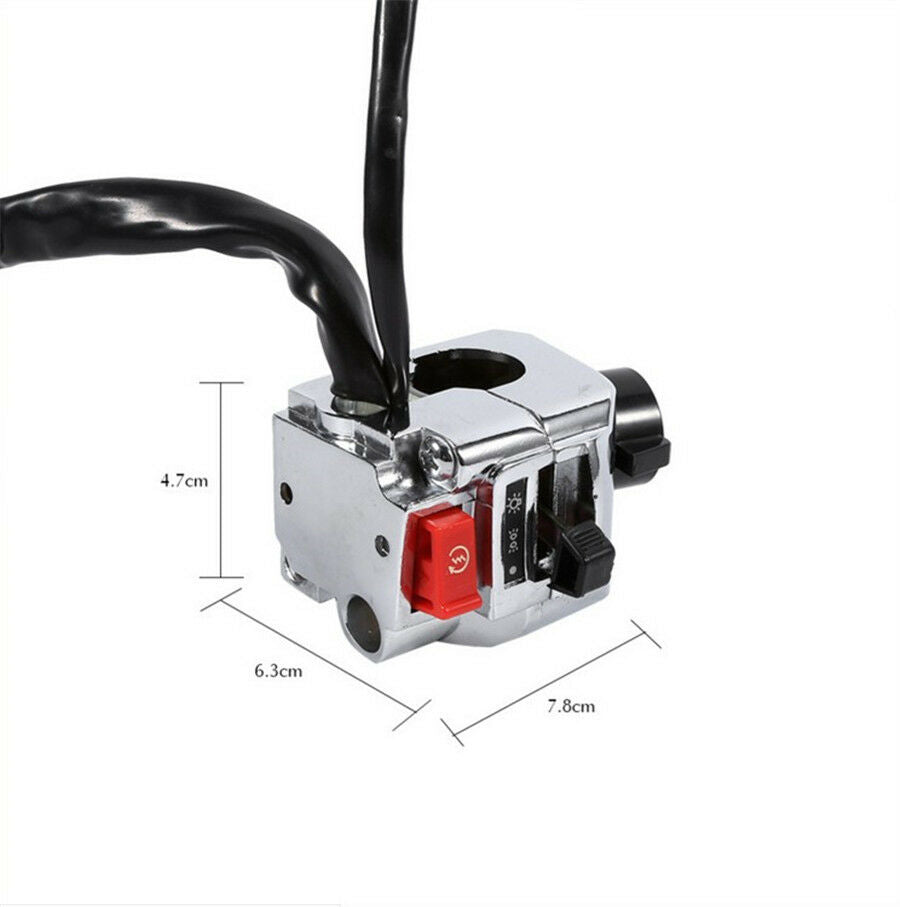 Pair Multifunction Motorcycle 7/8" Universal Handlebar Horn Light Control Switch