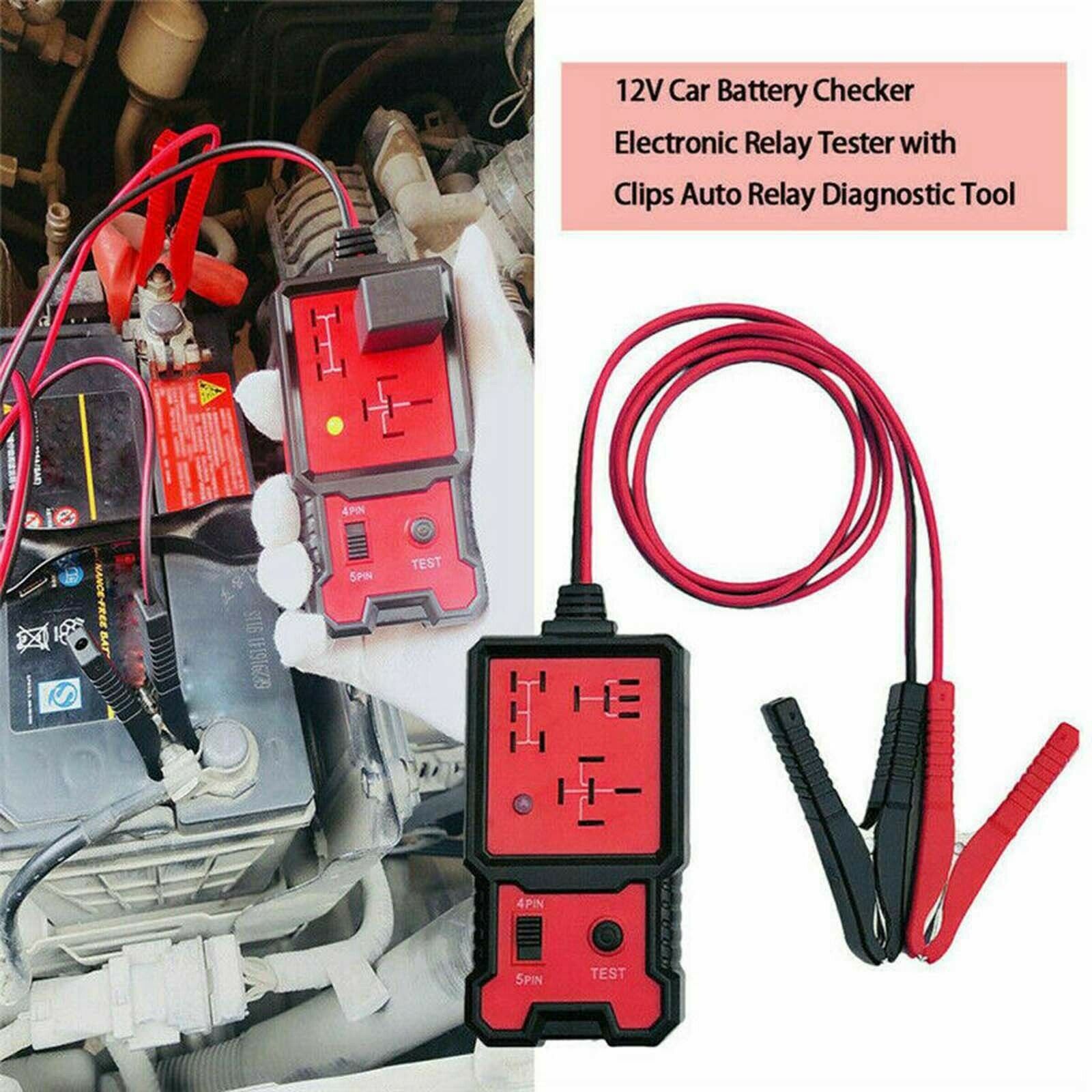 12V Car Electronic Vehicle Relay Clip Battery Diagnostic Tester Detector