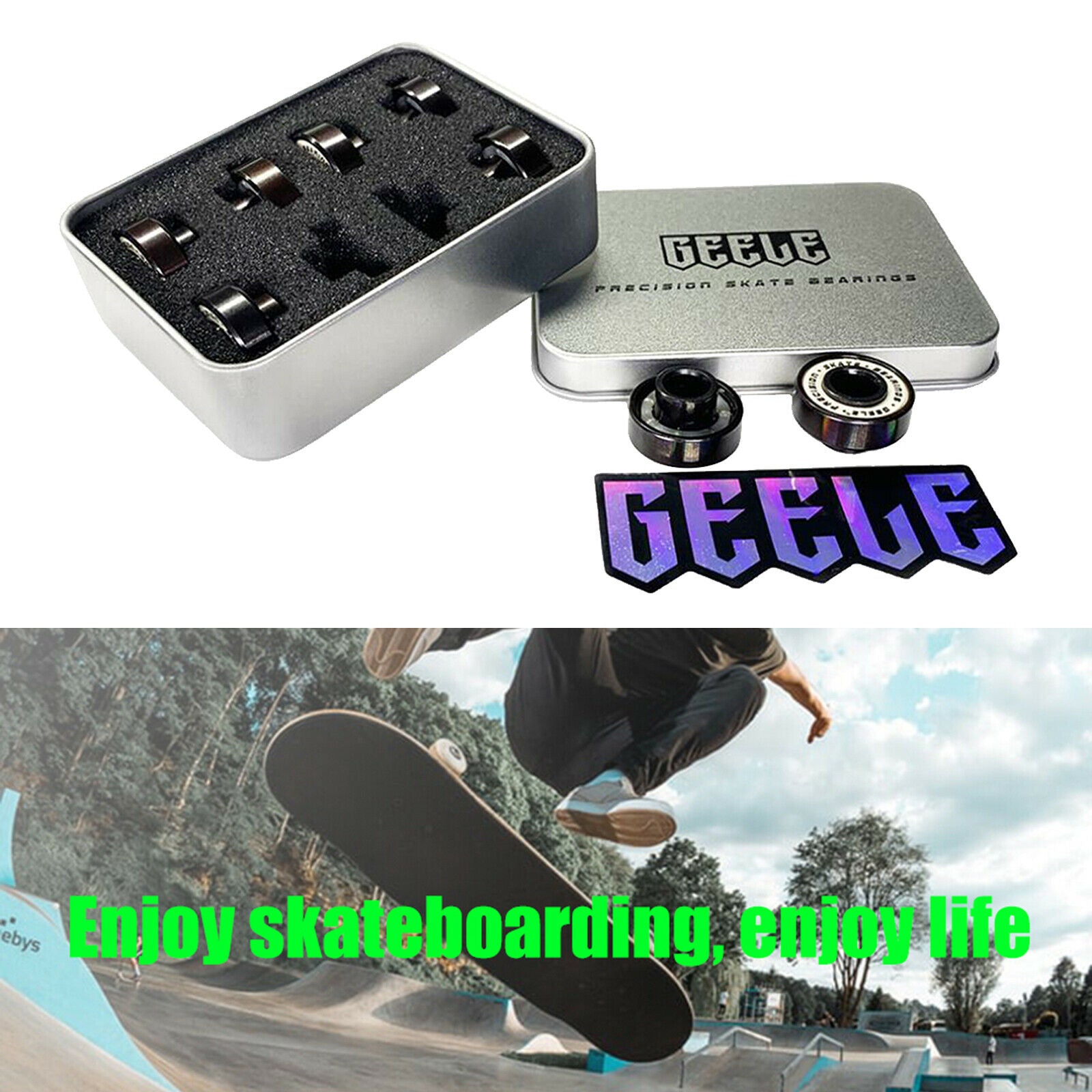 8x Premium Skateboard Bearing 8x22x7mm Ball Bearings Spinners Accessories