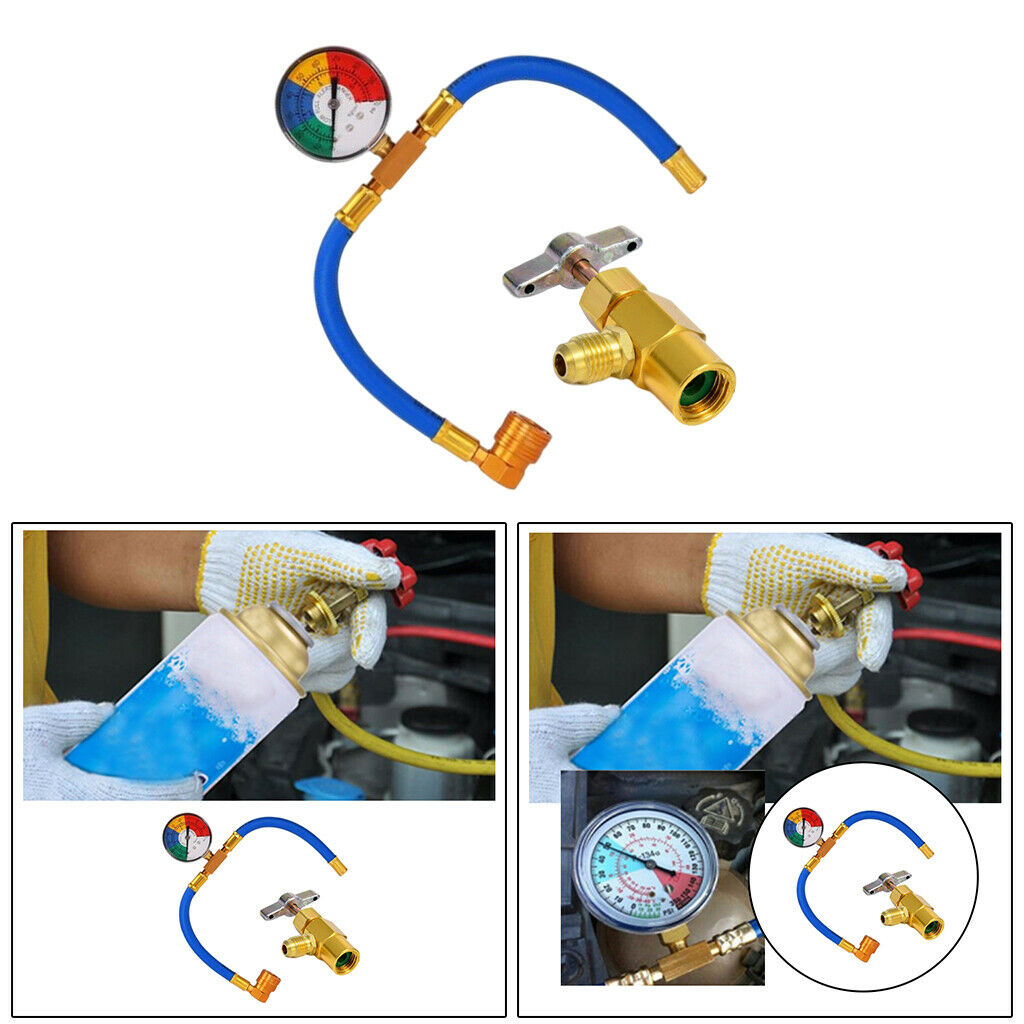 R134A Recharge Hose Atuo Car AC Charging Hose Valve 1/2" Acme Female Thread