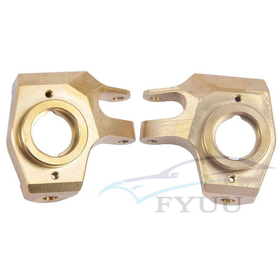 1 Pair Brass Heavy Duty Front Steering Knuckle For 1/10 RC Axial SCX10 II 90046