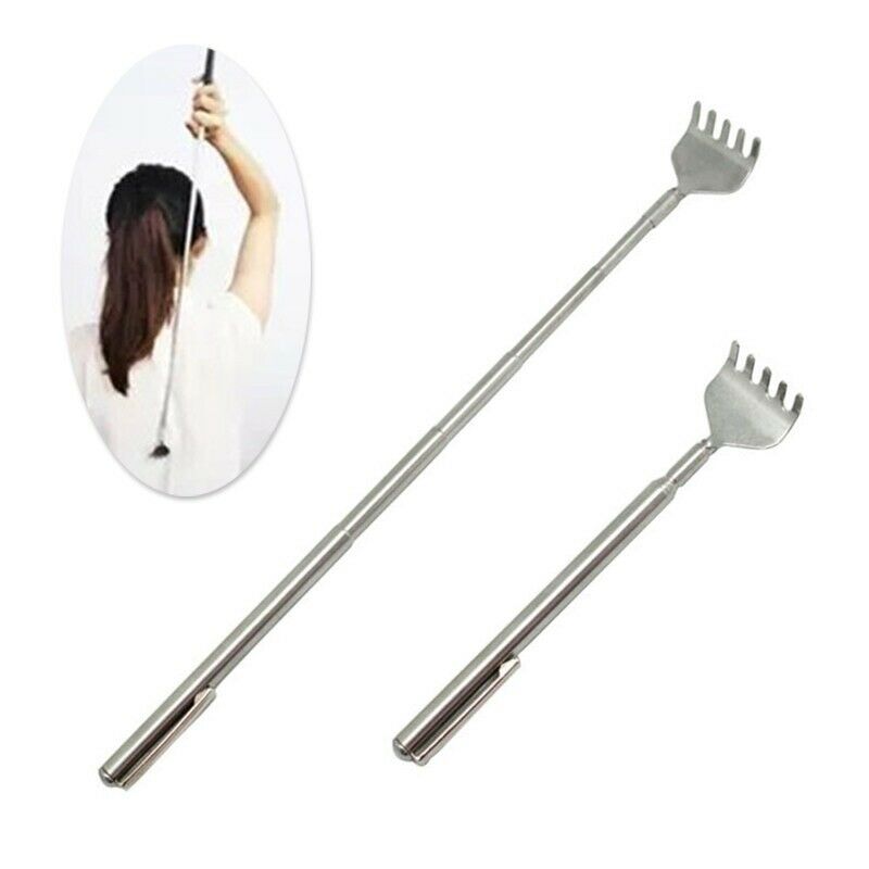 Stainless Steel Telescopic Extendable Pen Back Scratcher Itching Tool