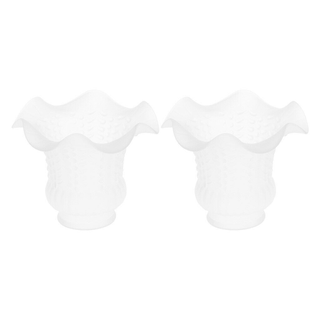 2 Pieces E27 Transparent Glass   Ceiling Lamp With Lampshade For