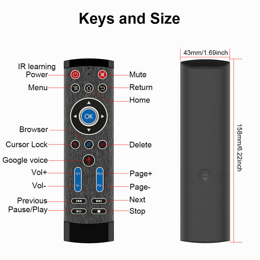 2.4G Air Mouse Android Box Wireless Remote Control For Projector Smart TV