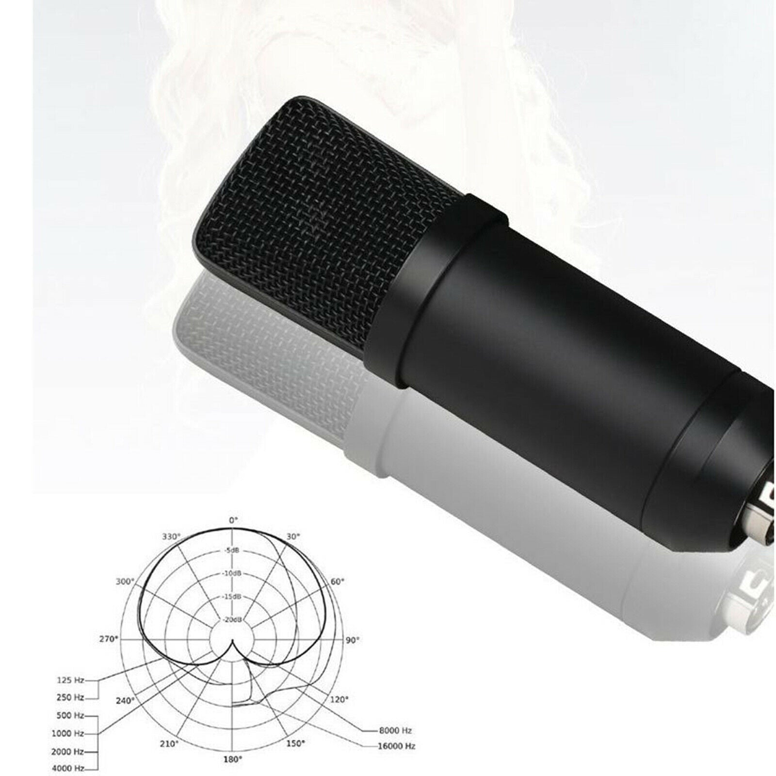 Professional USB Condenser Microphone Mic + Stand Recording Gaming Streaming